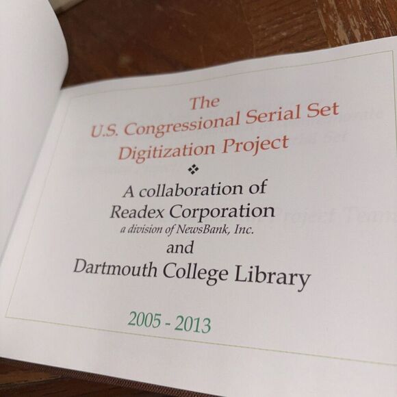 The US Congressional Serial Set Digitization Project 2005-2013 Dartmouth College - Picture 2 of 9